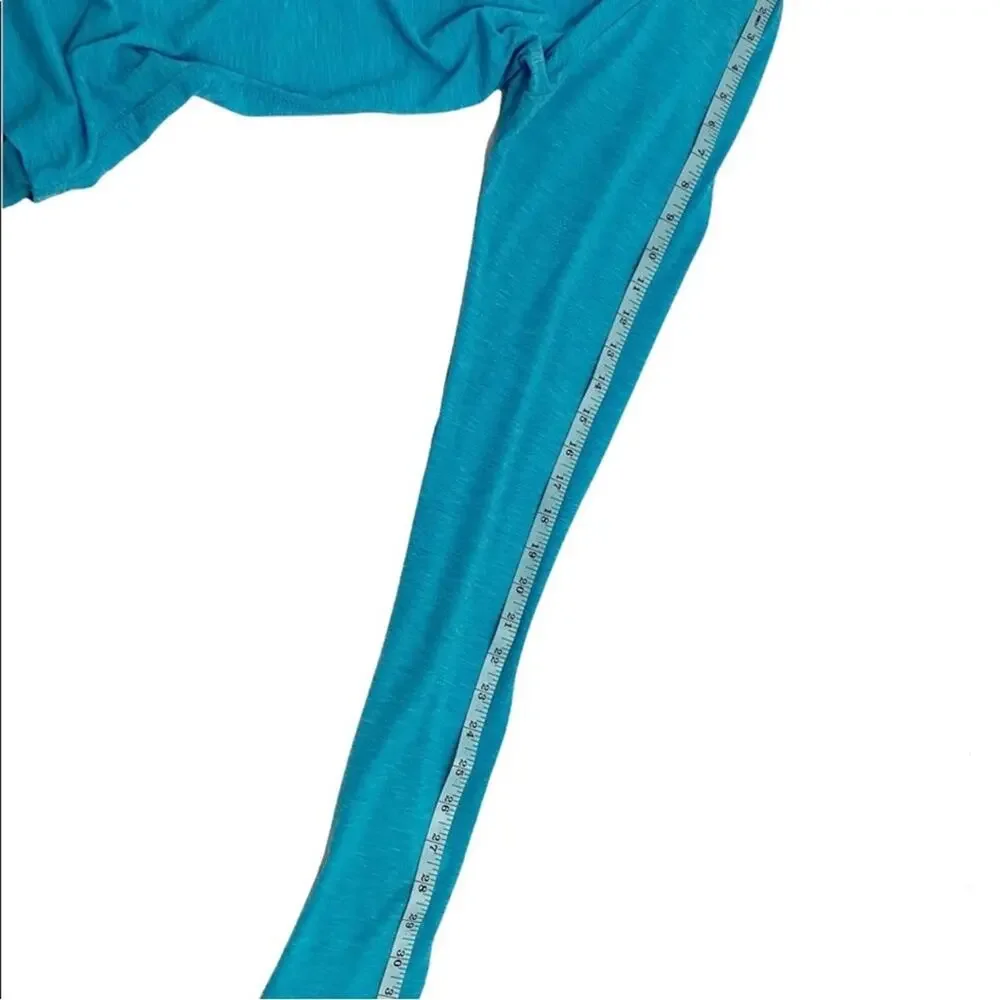 Nanette Lepore Large Blue Play Hooded Laser Cut Detail Jersey Shirt